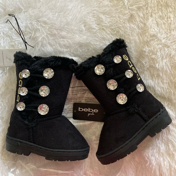 ❤️ NWT! bebe Knee High Toddler Boots With Bling Size 7 Retail $36!! Adorable 🥰 - Picture 6 of 6